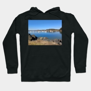 Yachts moored in Quarantine Bay, Eden, NSW Hoodie